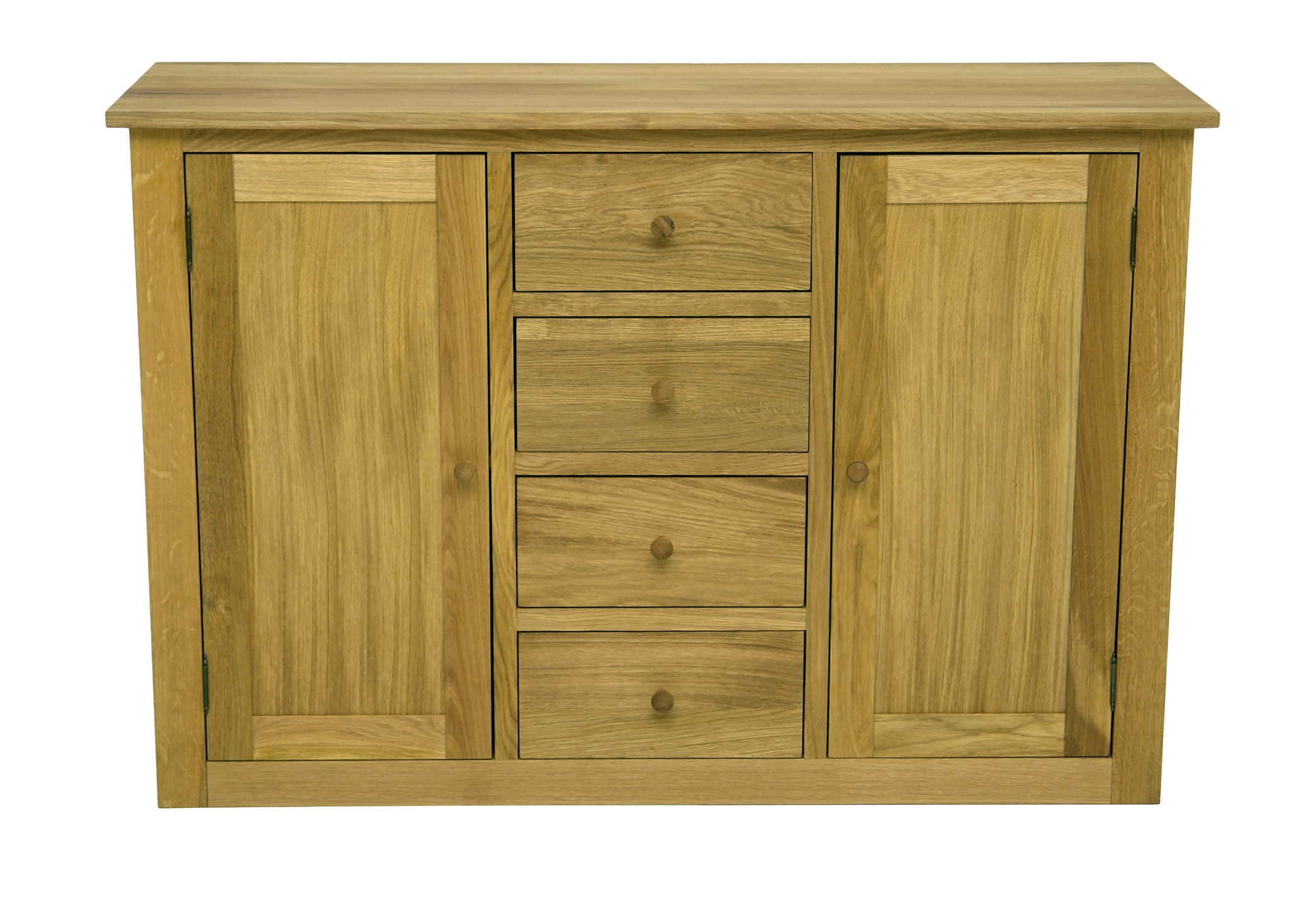 High quality, classic style design with front and upper board made in masive oak or beech wood. Side boards made in veneer